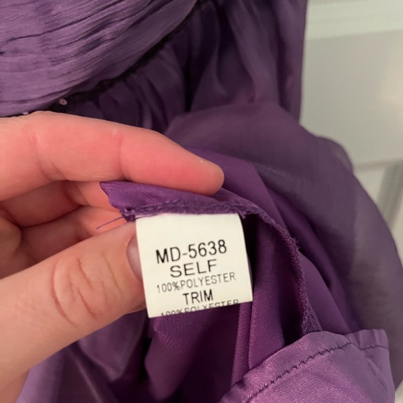 Minuet purple sparkly a line dress size medium - Picture 6 of 16